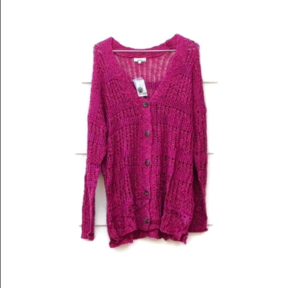 Mudd Knit Cardigan Sweater Button Front